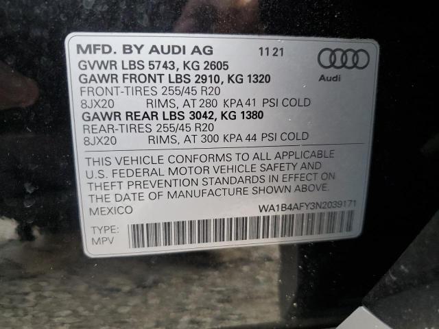 2022 AUDI SQ5 PREMIU - WA1B4AFY3N2039171