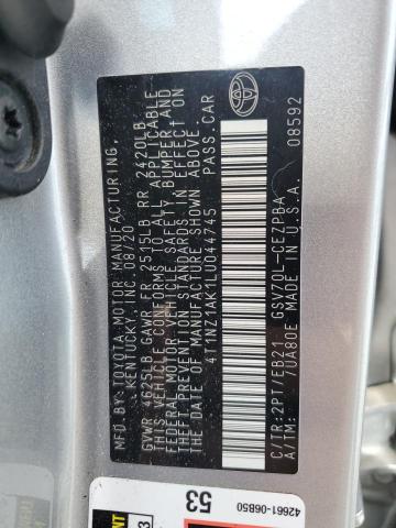 2020 TOYOTA CAMRY TRD - 4T1NZ1AK1LU044745