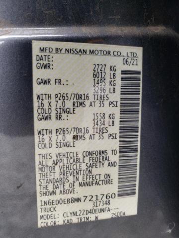 2021 NISSAN FRONTIER S - 1N6ED0EB8MN721760