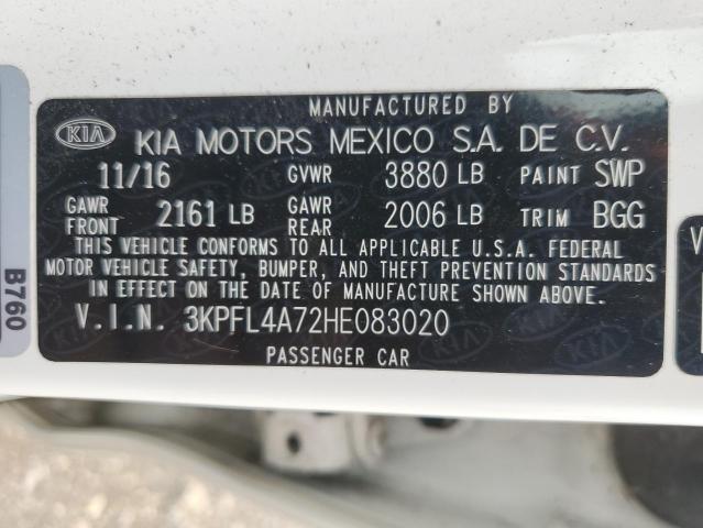 VIN 3KPFL4A72HE083020 2017 KIA Forte, LX no.12