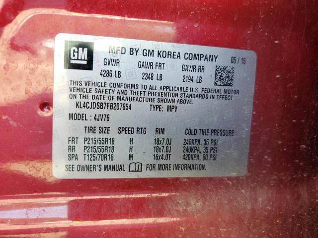 VIN KL4CJDSB7FB207654 2015 Buick Encore, Premium no.13