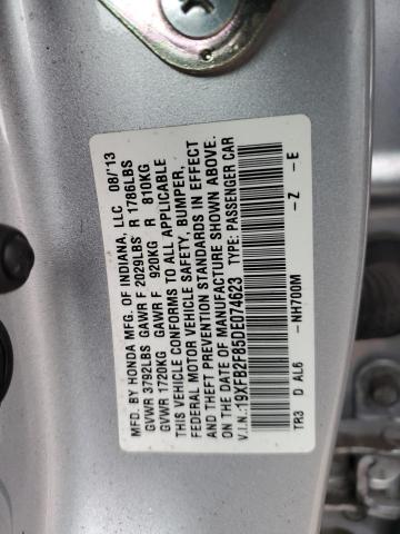 VIN 19XFB2F85DE074623 2013 Honda Civic, EX no.12