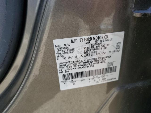 VIN 2FMDK4JC9DBB18298 2013 Ford Edge, Sel no.12