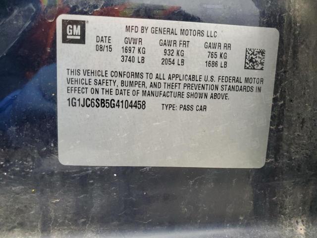 2016 CHEVROLET SONIC LT - 1G1JC6SB5G4104458