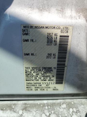 2016 NISSAN ALTIMA 2.5 - 1N4AL3APXGC155212