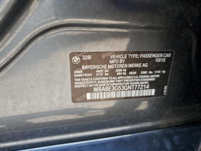 2016 BMW 328 XI SUL - WBA8E3G53GNT77214