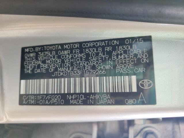 VIN JTDKDTB33F1579266 2015 Toyota Prius no.12