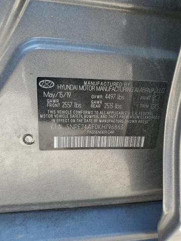 VIN 5NPE24AF0KH796863 2019 Hyundai Sonata, SE no.13