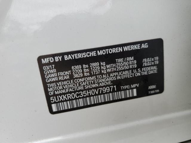 VIN 5UXKR0C35H0V79971 2017 BMW X5, Xdrive35I no.14