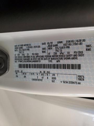 2022 FORD ESCAPE TIT - 1FMCU9J95NUA80815