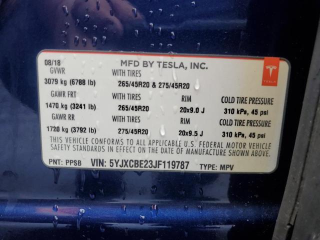 2018 TESLA MODEL X - 5YJXCBE23JF119787