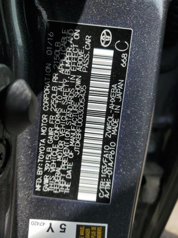 2016 TOYOTA PRIUS - JTDKBRFU0G3005435