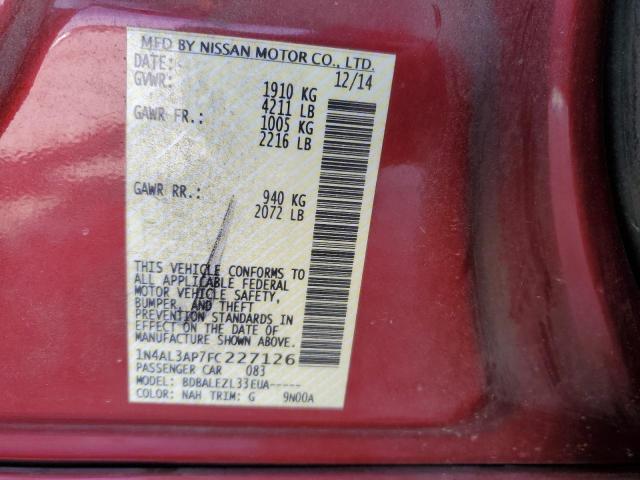 2015 NISSAN ALTIMA 2.5 - 1N4AL3AP7FC227126