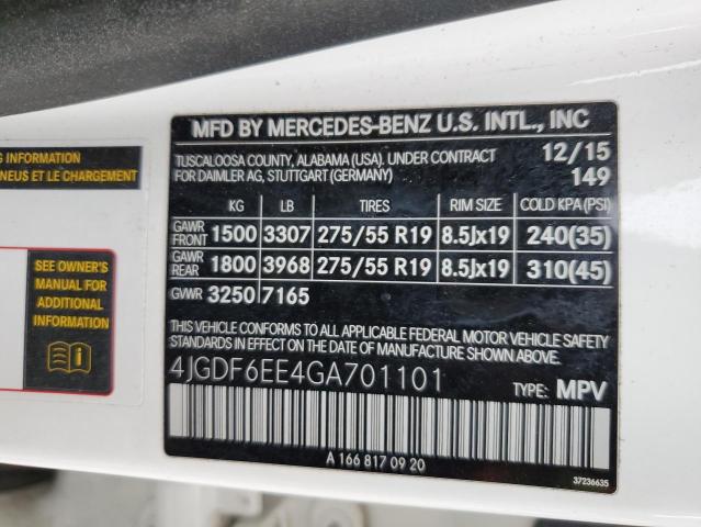 VIN 4JGDF6EE4GA701101 2016 MERCEDES-BENZ GL-CLASS no.13