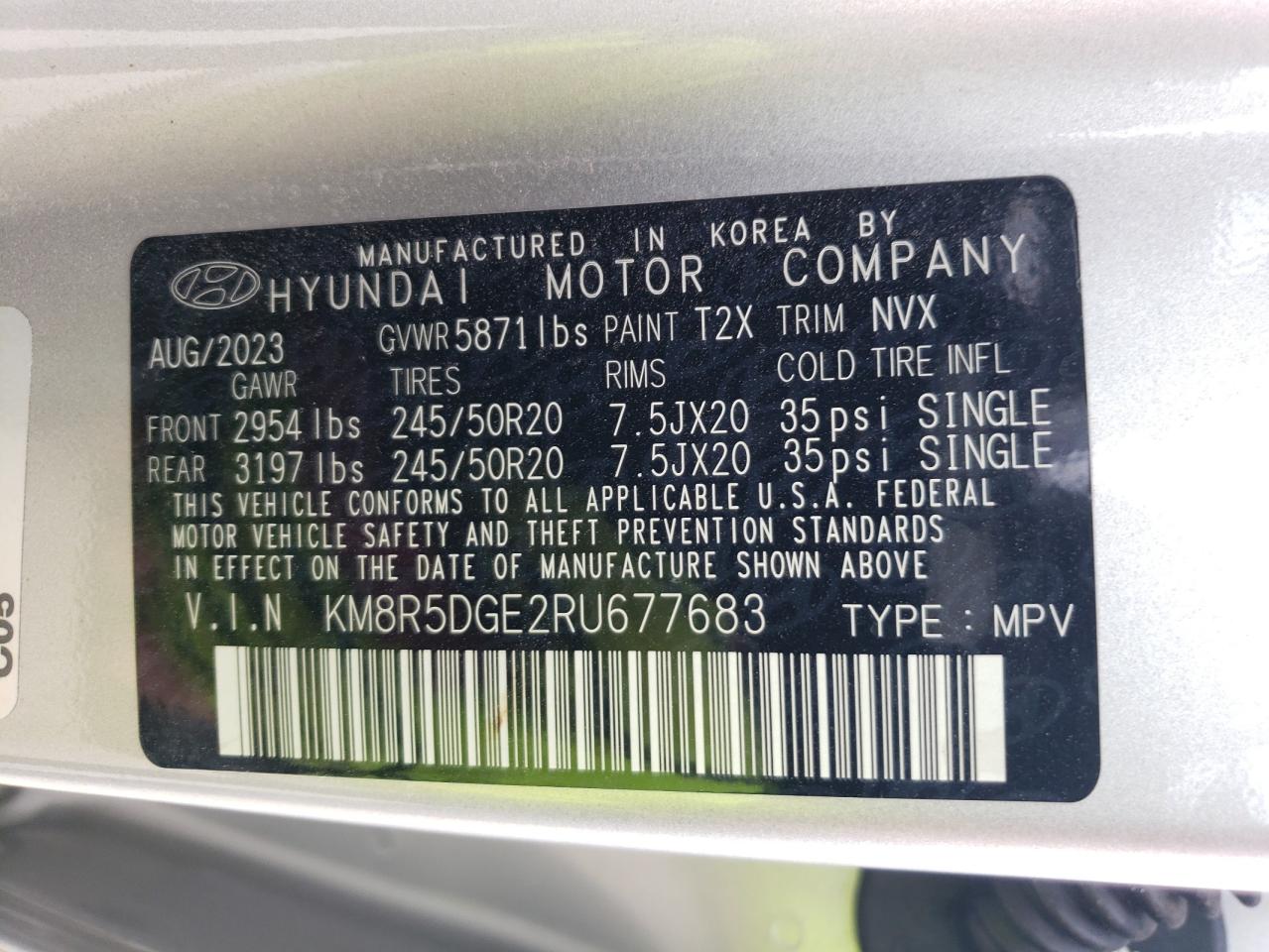 Lot #2972558982 2024 HYUNDAI PALISADE L