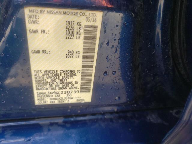 2016 NISSAN ALTIMA 2.5 - 1N4AL3AP9GC230739