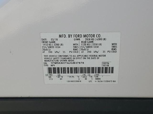 2018 FORD EXPLORER P - 1FM5K8HT4JGB37878