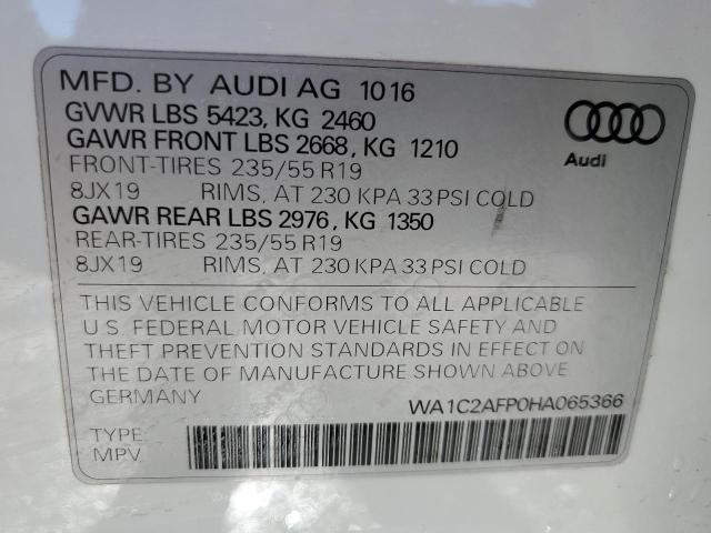 VIN WA1C2AFP0HA065366 2017 Audi Q5, Premium no.14