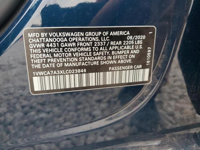 2020 VOLKSWAGEN PASSAT SEL - 1VWCA7A3XLC023846