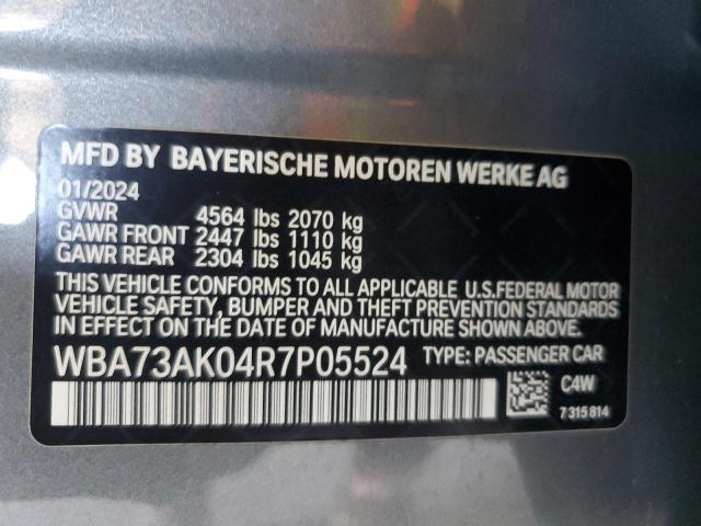 VIN WBA73AK04R7P05524 2024 BMW 2 Series, 228XI no.12