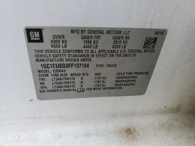 2015 CHEVROLET SILVERADO - 1GC1CUEG0FF137194