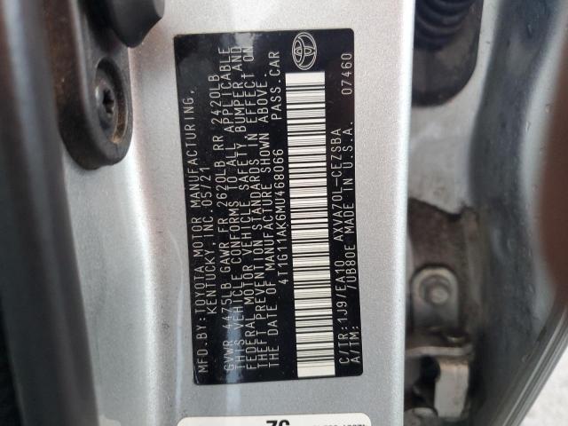 VIN 4T1G11AK6MU468066 2021 Toyota Camry, SE no.13