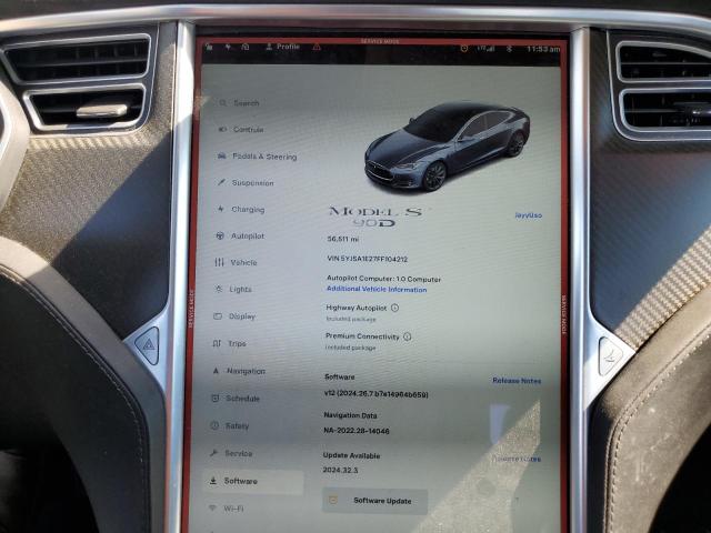 2015 TESLA MODEL S - 5YJSA1E27FF104212