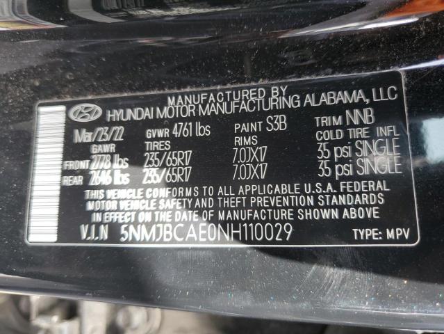 2022 HYUNDAI TUCSON SEL - 5NMJBCAE0NH110029