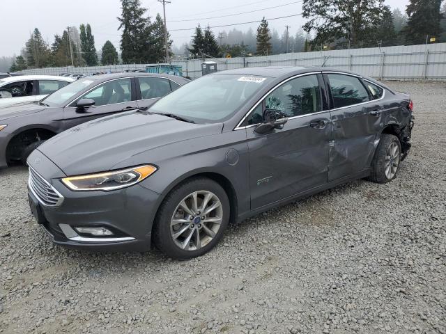 FORD FUSION TIT 2018 gray  hybrid engine 3FA6P0SU2JR110917 photo #1