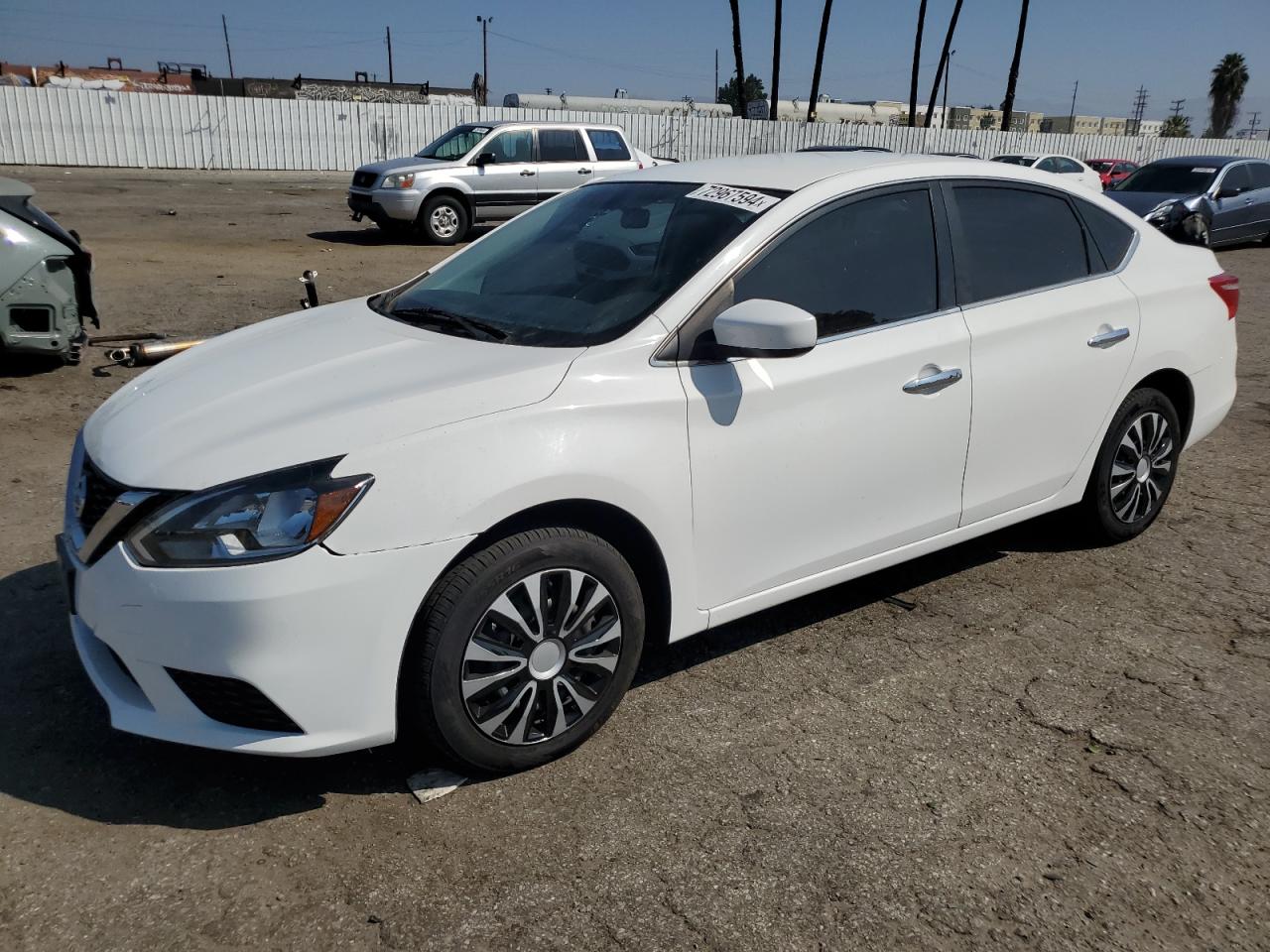 NISSAN SENTRA S 2016 white sedan 4d gas 3N1AB7AP3GL666191 photo #1