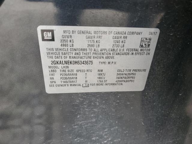 VIN 2GKALNEK0H6343675 2017 GMC Terrain, Sle no.13