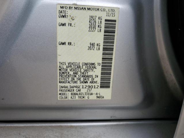 2016 NISSAN ALTIMA 2.5 - 1N4AL3AP4GC129012