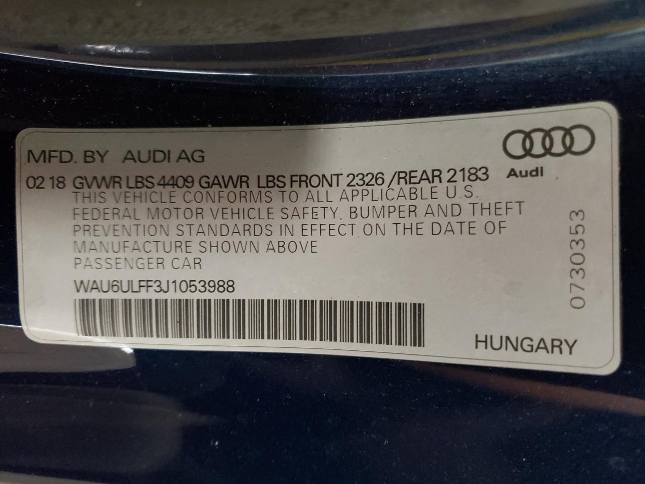 2018 Audi A3, PREMIUM