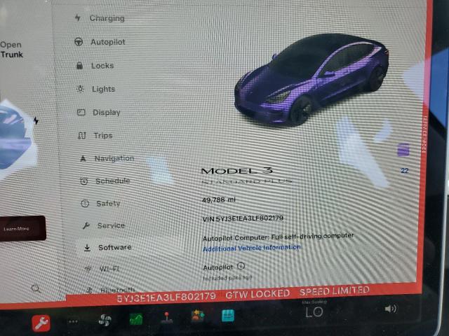 5YJ3E1EA3LF802179 2020 TESLA MODEL 3