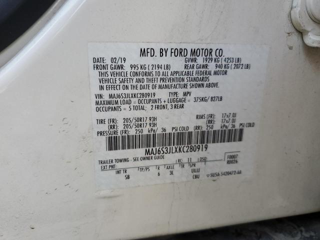 2019 FORD ECOSPORT S - MAJ6S3JLXKC280919