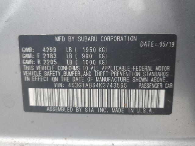 2019 SUBARU IMPREZA - 4S3GTAB64K3743565