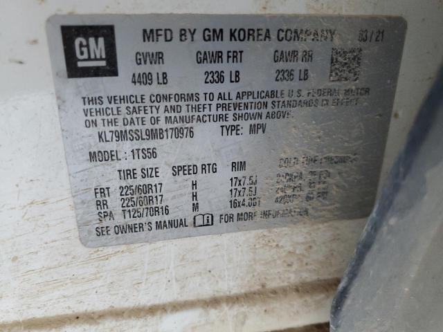 2021 CHEVROLET TRAILBLAZE - KL79MSSL9MB170976