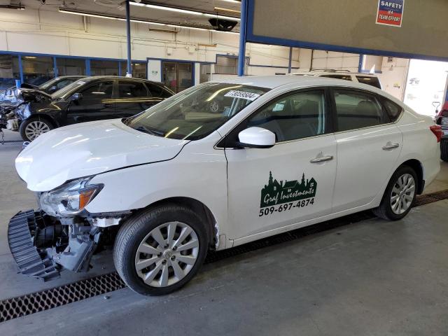 NISSAN SENTRA S 2019 white  gas 3N1AB7AP8KY292124 photo #1