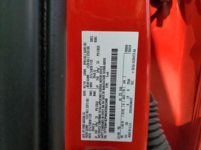 2019 FORD F150 SUPER - 1FTEW1EP9KKD62349