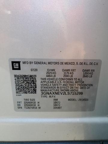 2020 CHEVROLET EQUINOX PR - 3GNAXNEV2LS715299