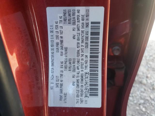 VIN 3MYDLBYV7HY174736 2017 Toyota Yaris no.12