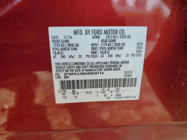 2017 FORD EDGE SEL - 2FMPK3J95HBB09714