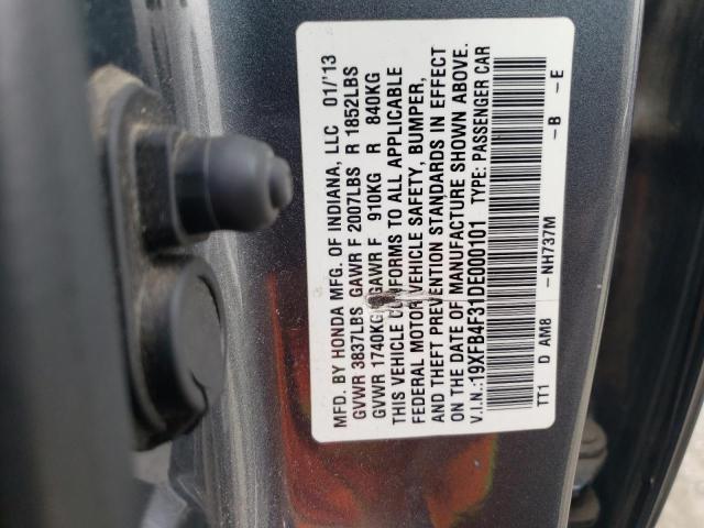 VIN 19XFB4F31DE000101 2013 Honda Civic, Hybrid L no.12