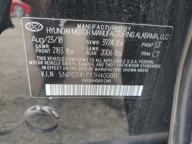 VIN 5NPD74LF8JH400011 2018 Hyundai Elantra, SE no.12