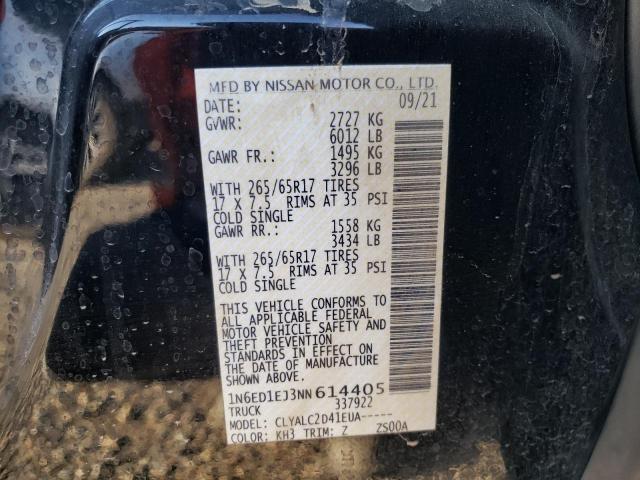 2022 NISSAN FRONTIER S - 1N6ED1EJ3NN614405