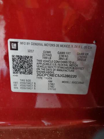 2018 CHEVROLET SILVERADO - 3GCPCREC5JG280220