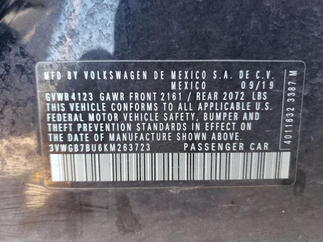 2019 VOLKSWAGEN JETTA SEL - 3VWGB7BU6KM263723