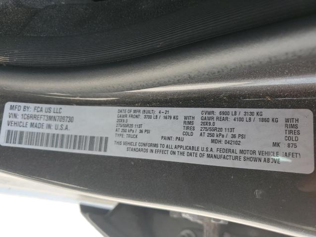 2021 RAM 1500 BIG H - 1C6RREFT3MN709730