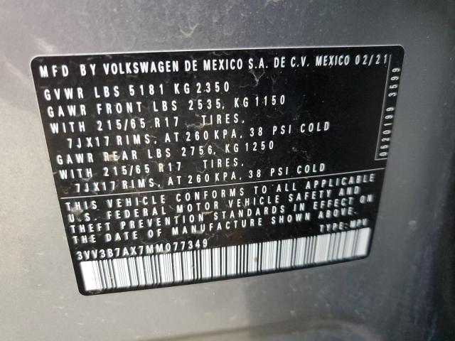 2021 VOLKSWAGEN TIGUAN SE - 3VV3B7AX7MM077349