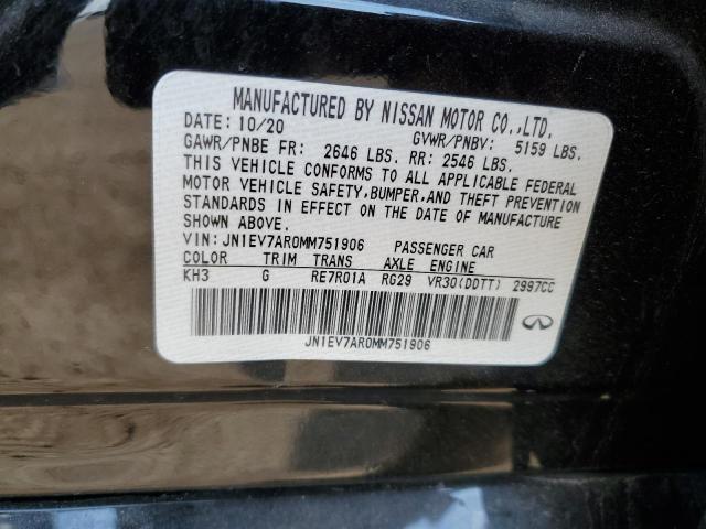 2021 INFINITI Q50 PURE - JN1EV7AR0MM751906